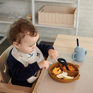 Набор детских нагрудников LIEWOOD "Tilda Leopard", 2 шт, песочный